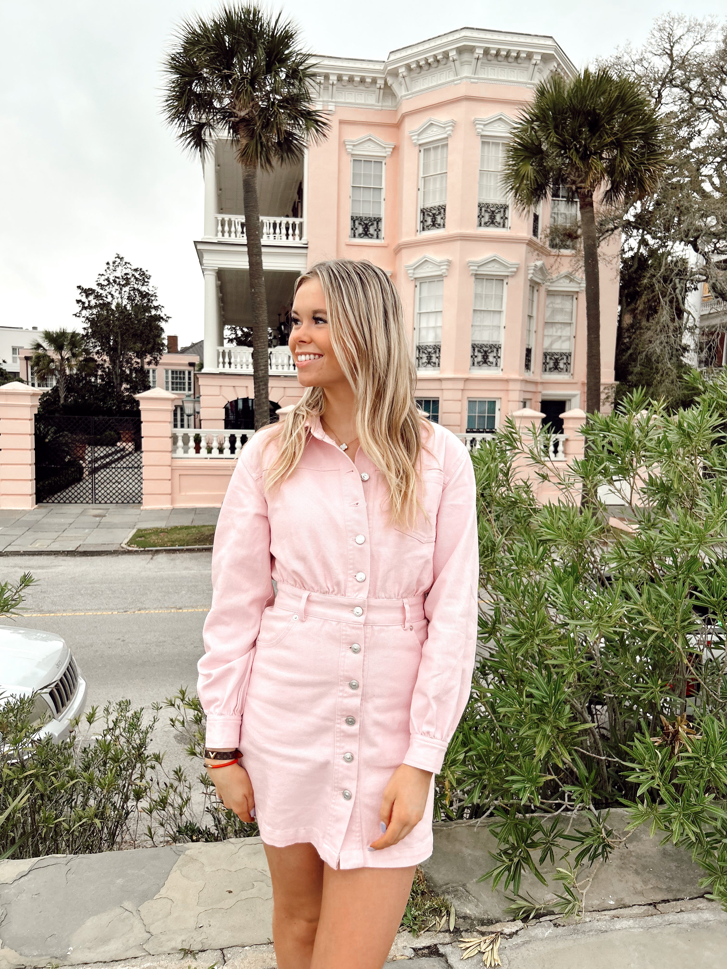 Charleston Called Dress Pink Tulle