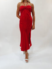 At Last Midi Red Satin