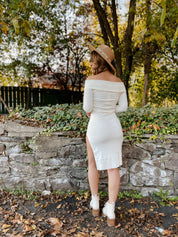 Nicolette Sweater Dress Ivory