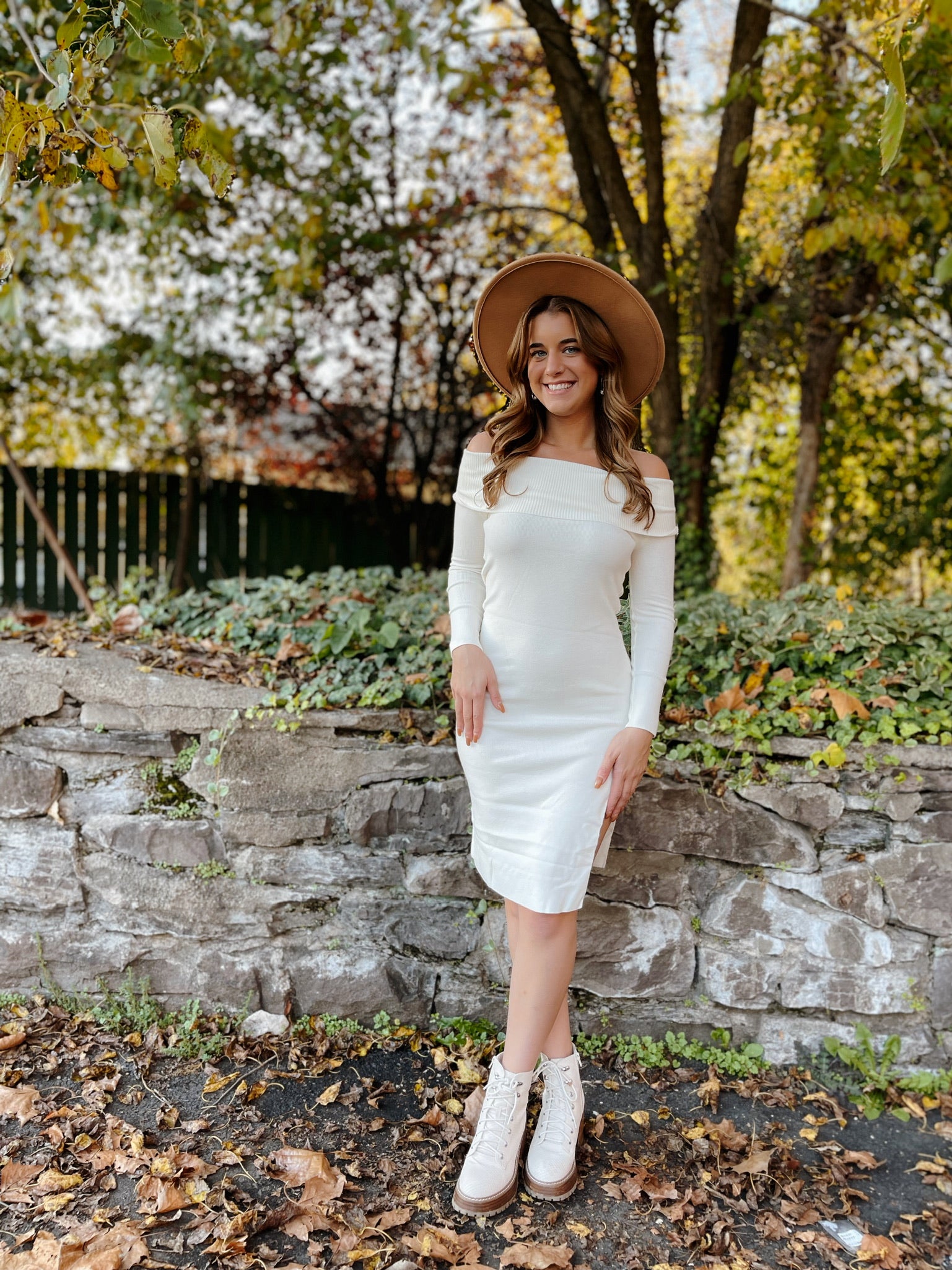 Nicolette Sweater Dress Ivory L Nicolette Sweater Dress Ivory L