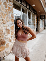 Carefree Mini Skort Beige/Multi