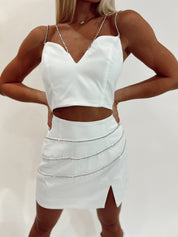 Jinni White Rhinestone Set