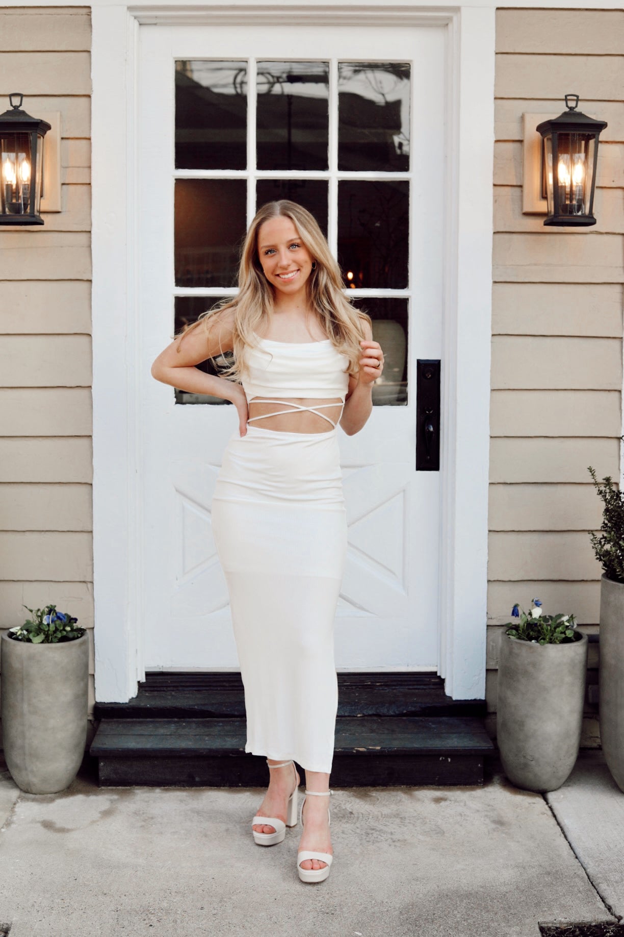 Crossed Paths Midi White