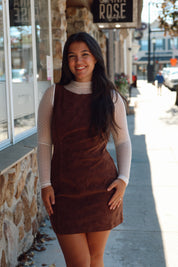 Atlas Suede Mini Dress in Chicory Coffee by FP