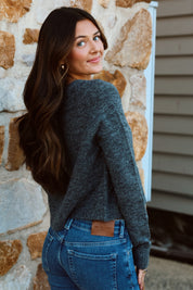 School Girl Cardi Charcoal Heather FP