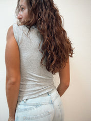 So Soft Seamless Modal Tee | Med Heather Grey | Free People