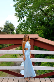 Alia Maxi Dress Azzurro Pearla