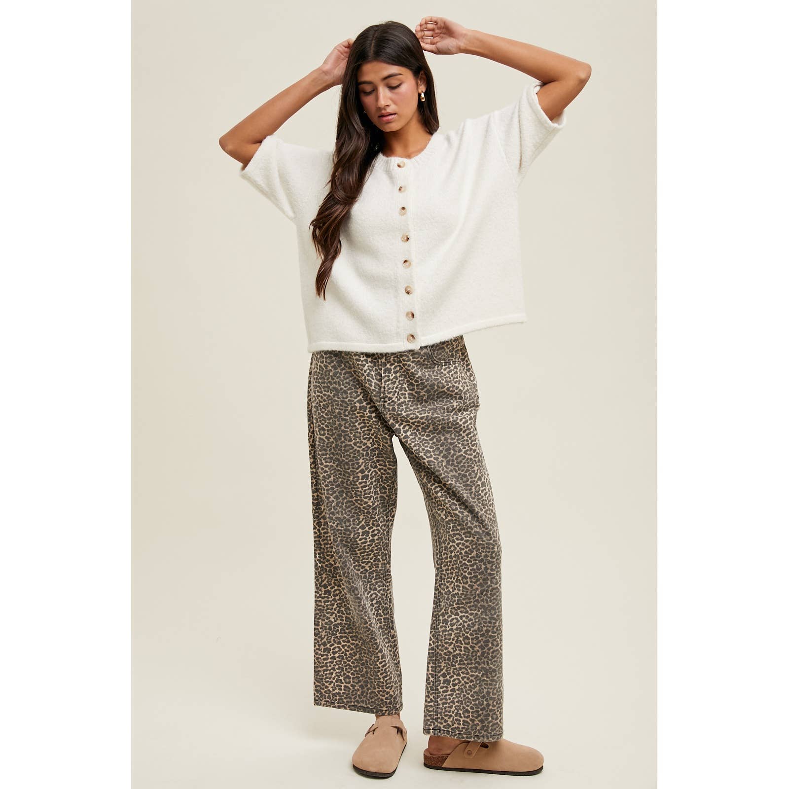 Cheetah Straight Leg Pants