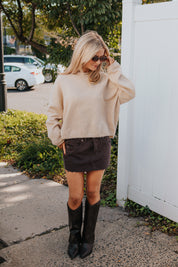 Lainey Low-Rise Mini Skirt | Chocolate | Free People