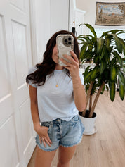 We The Free Nova Tee | Crewneck Baby Tee | In Country Tide Skylight