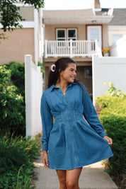 Aria Dress Chambray Blue