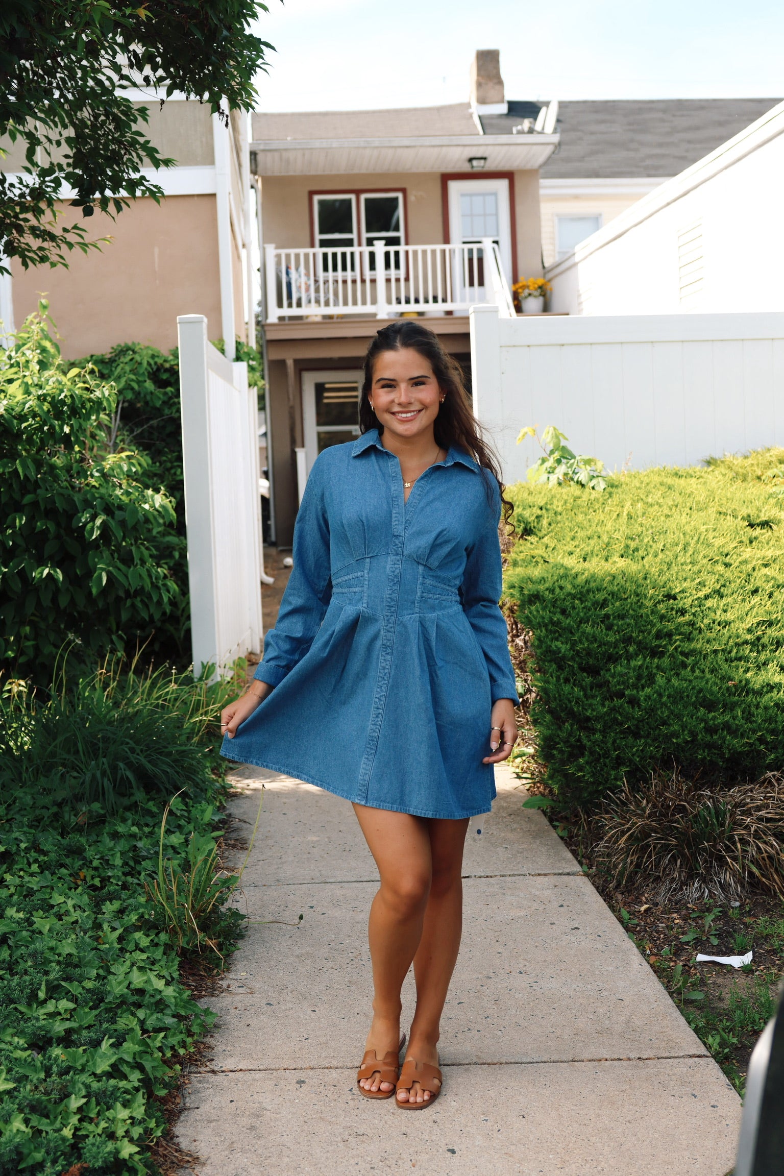 Aria Dress Chambray Blue