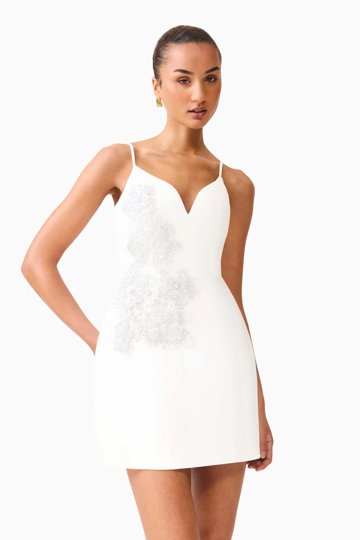 Stella Tulip Mini Dress - White - S