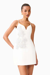 Stella Tulip Mini Dress in White by Elliatt