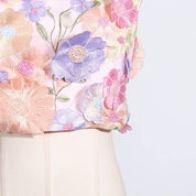 Floral Embroidery Two Piece Multi-Colored