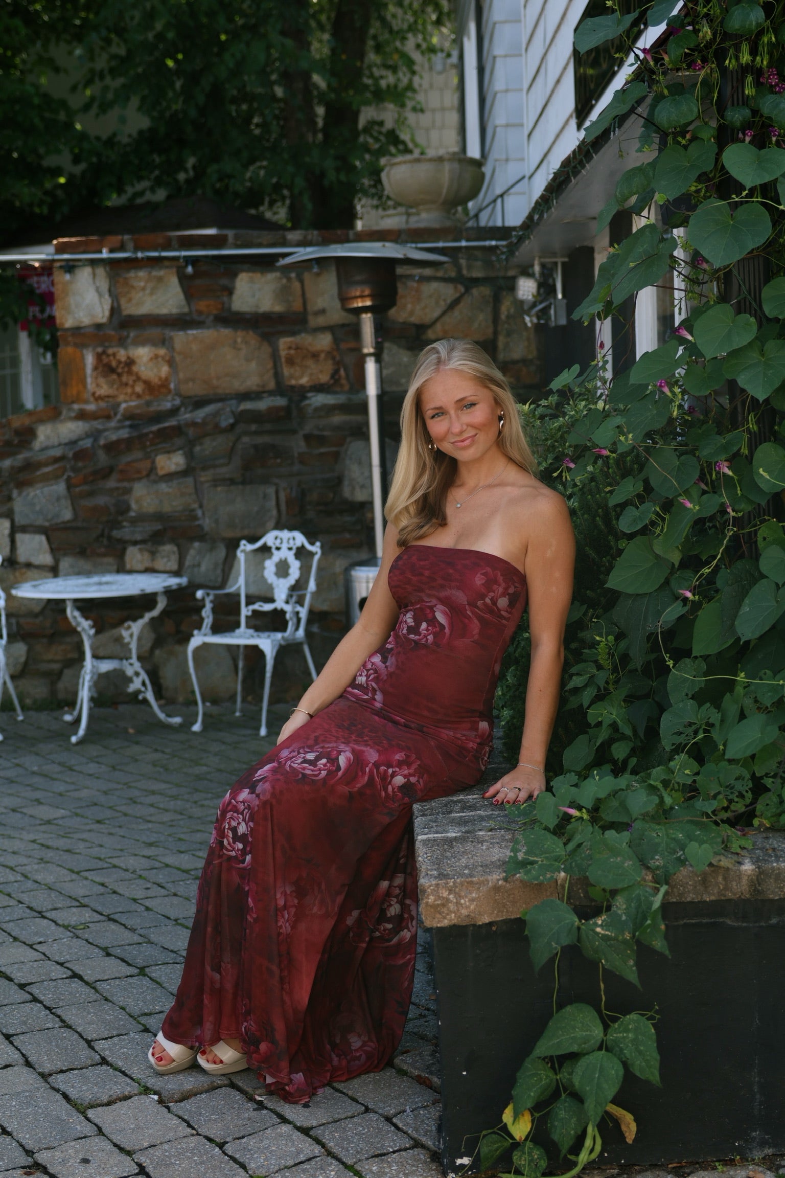 Cheetah Rose Strapless Maxi