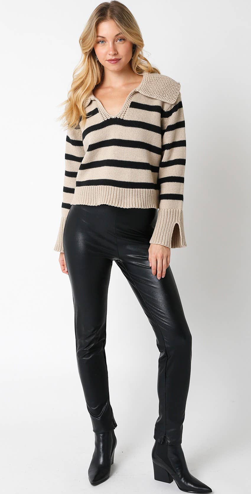 Sylvie Sweater in Khaki Black