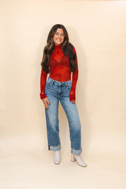 You Decide Long Sleeve in Deep Cherry