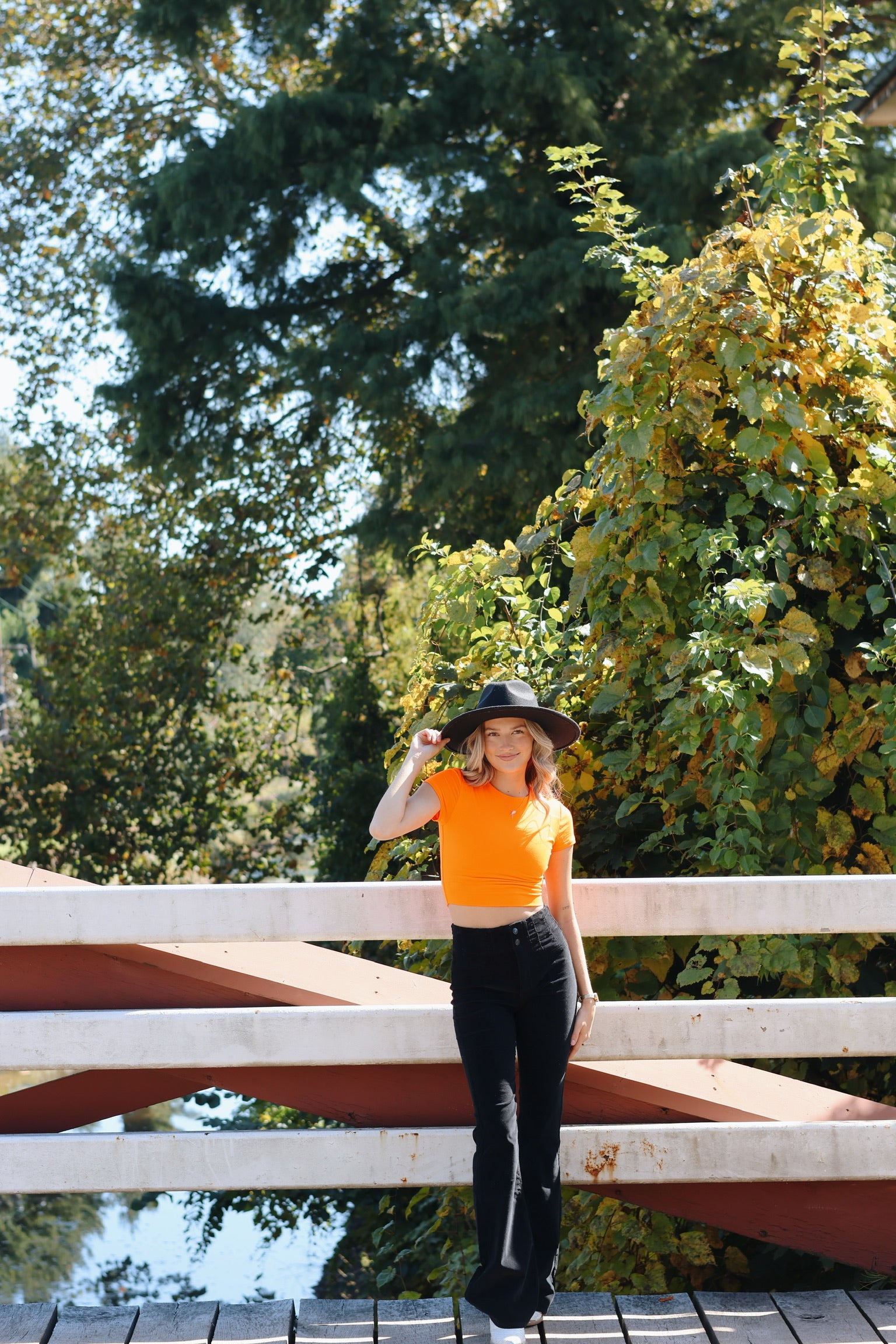 My Fave Crop Top Neon Orange