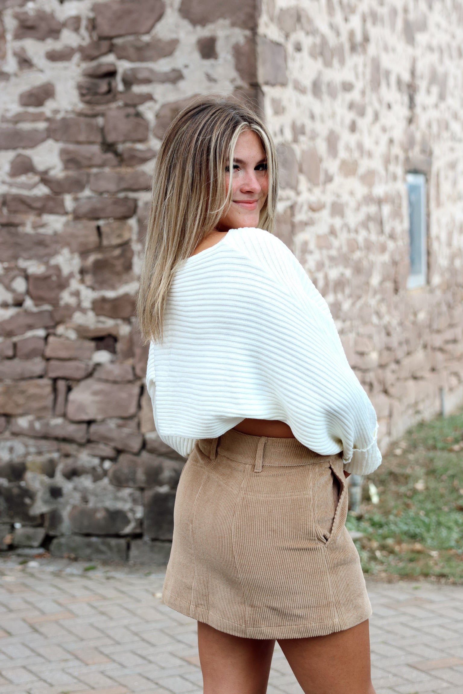 Slight Chill Slouchy Sweater Ivory