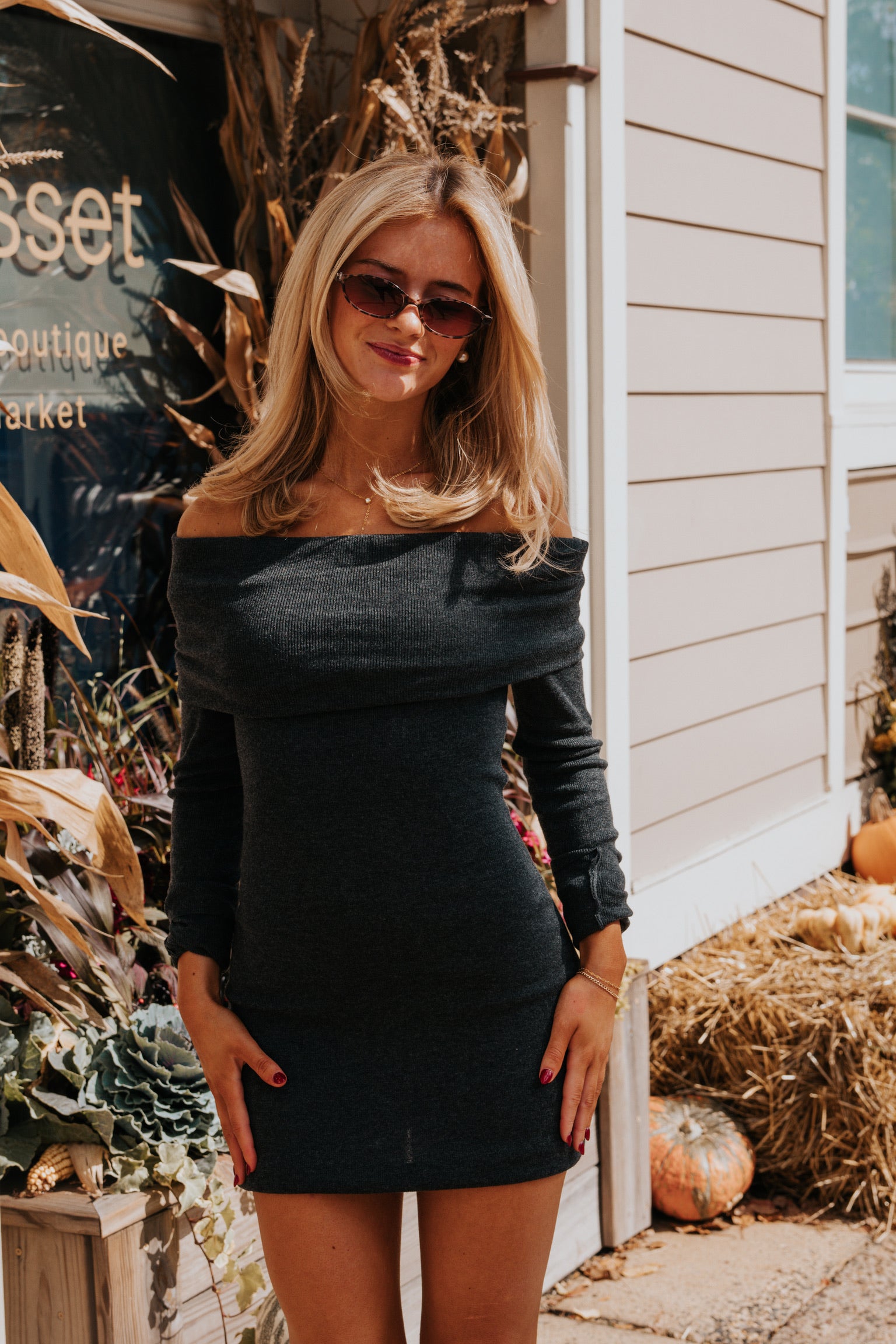 Fairleigh Sweater Dress in Charcoal by NIA