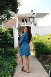 Aria Dress Chambray Blue