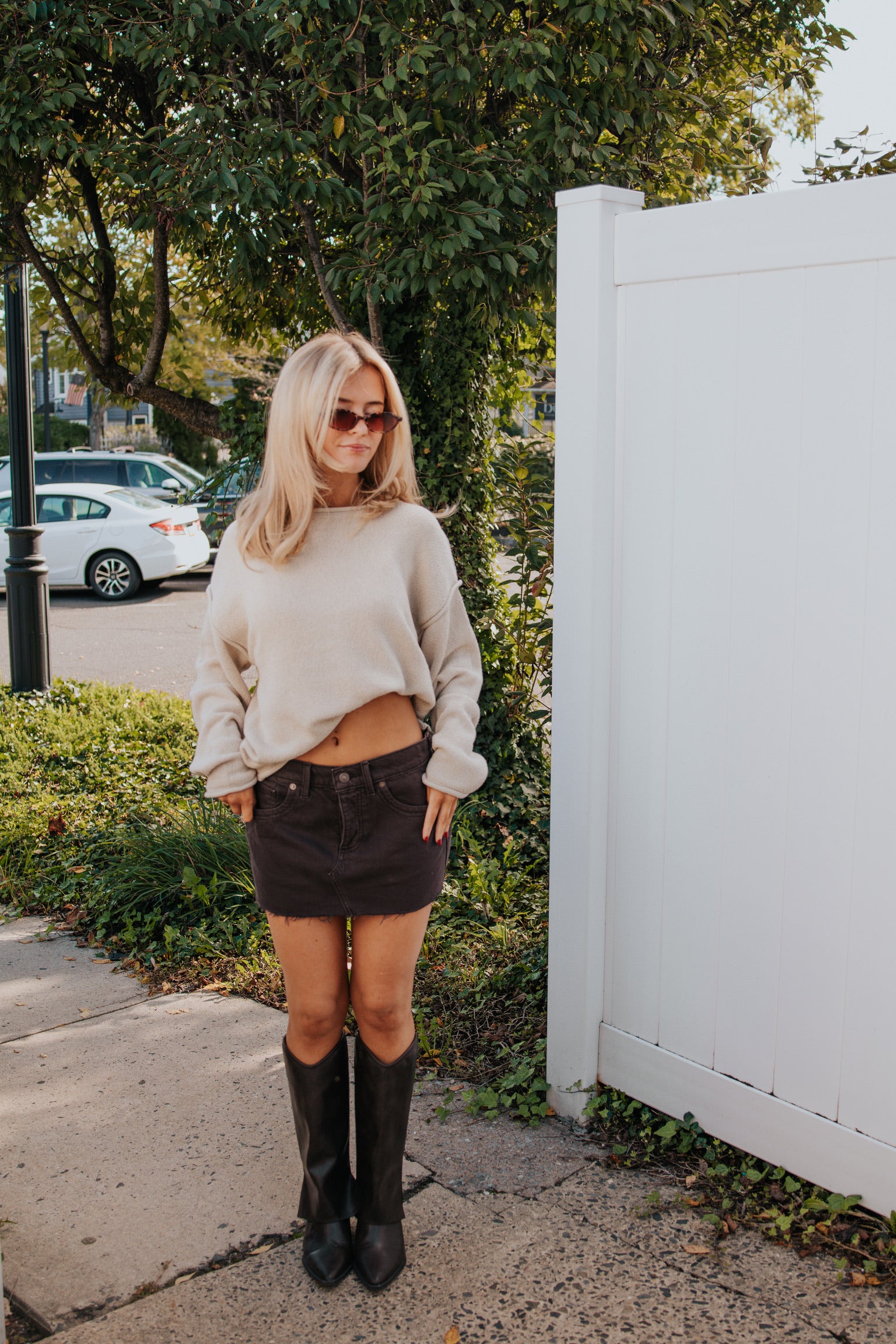 Lainey Low-Rise Mini Skirt | Chocolate | Free People