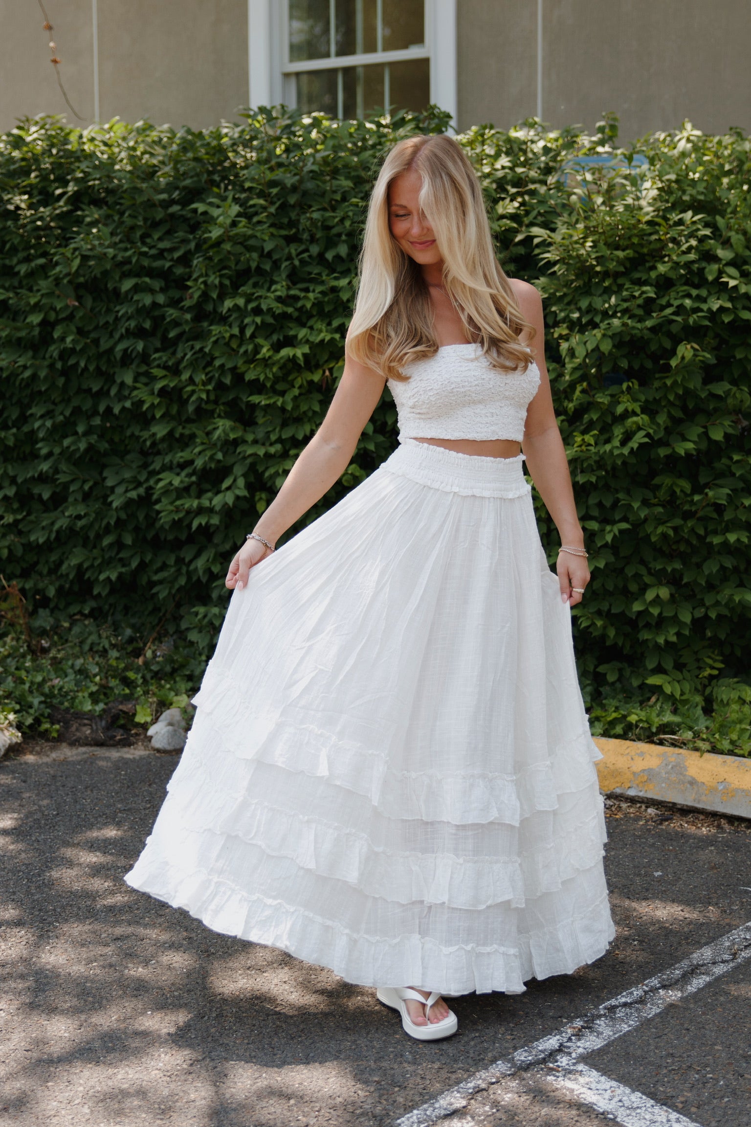 Brynn Maxi Skirt White FP