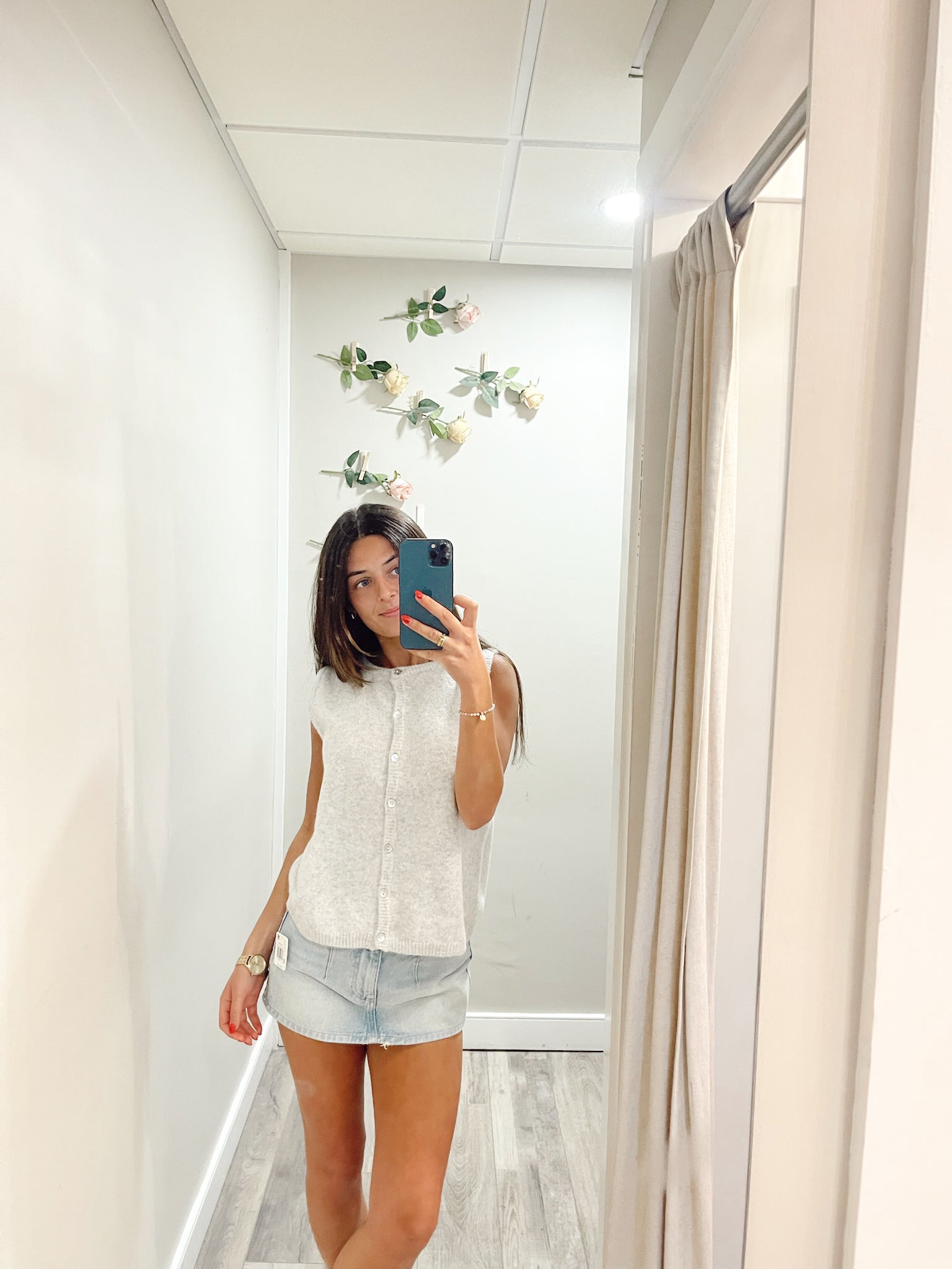 Jane Sleevless Cardigan Grey