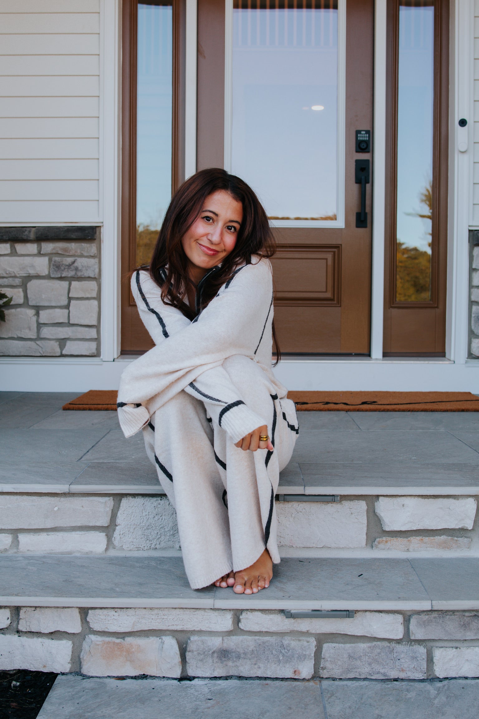 Sunday Chic Quarter Zip Sweater Vintage Havana
