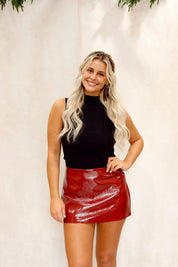 Aviva Mini Skort Cabernet