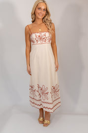Coastal Chic Maxi Oat/Red