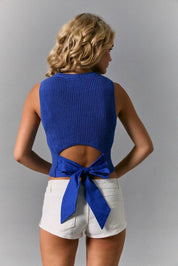 Bree Bow Top Blue