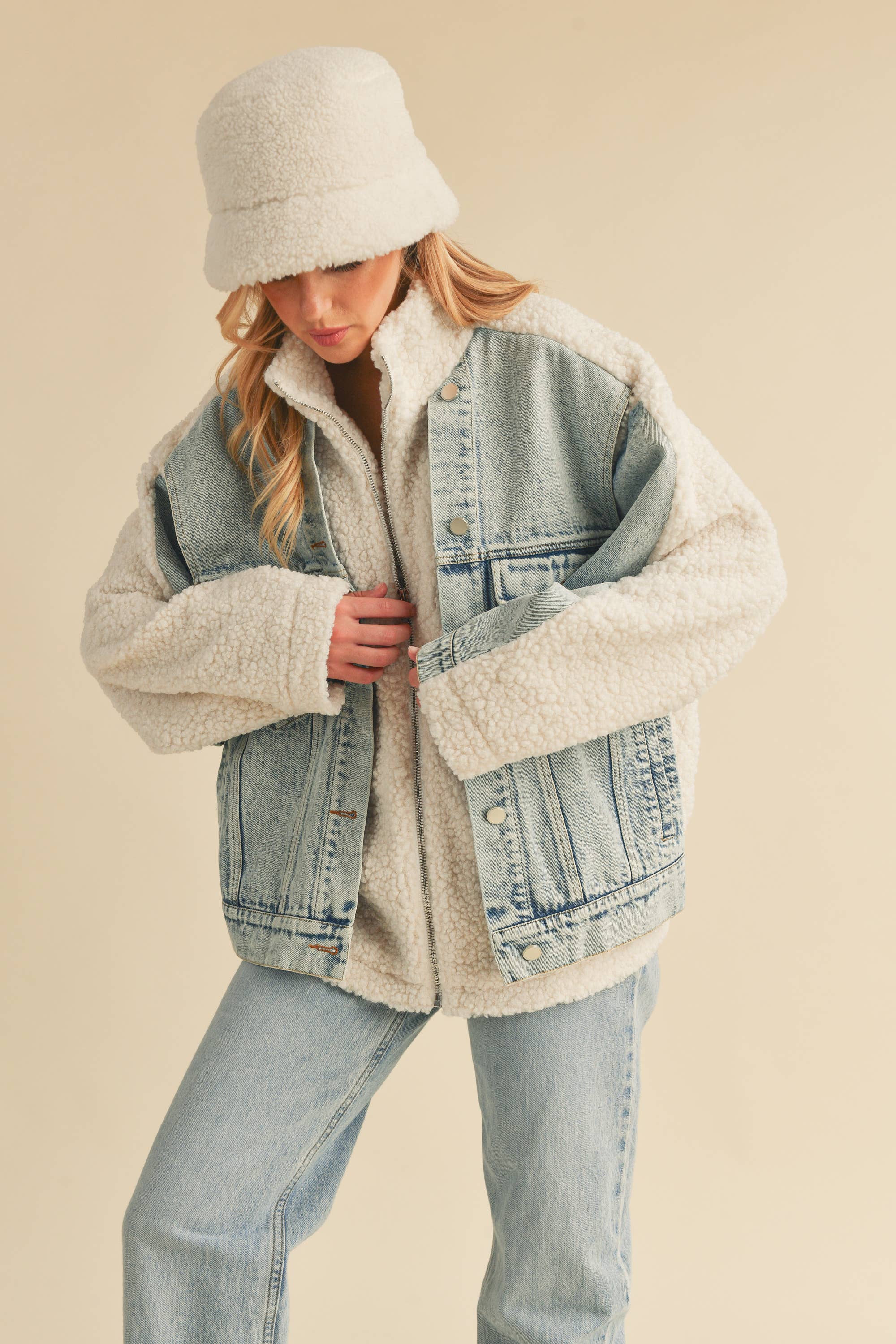 Aspen Denim Sherpa Jacket