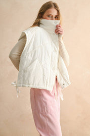 Crochet Lace Puffer Vest