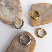 Waterproof 19mm Silver Everyday Hoops