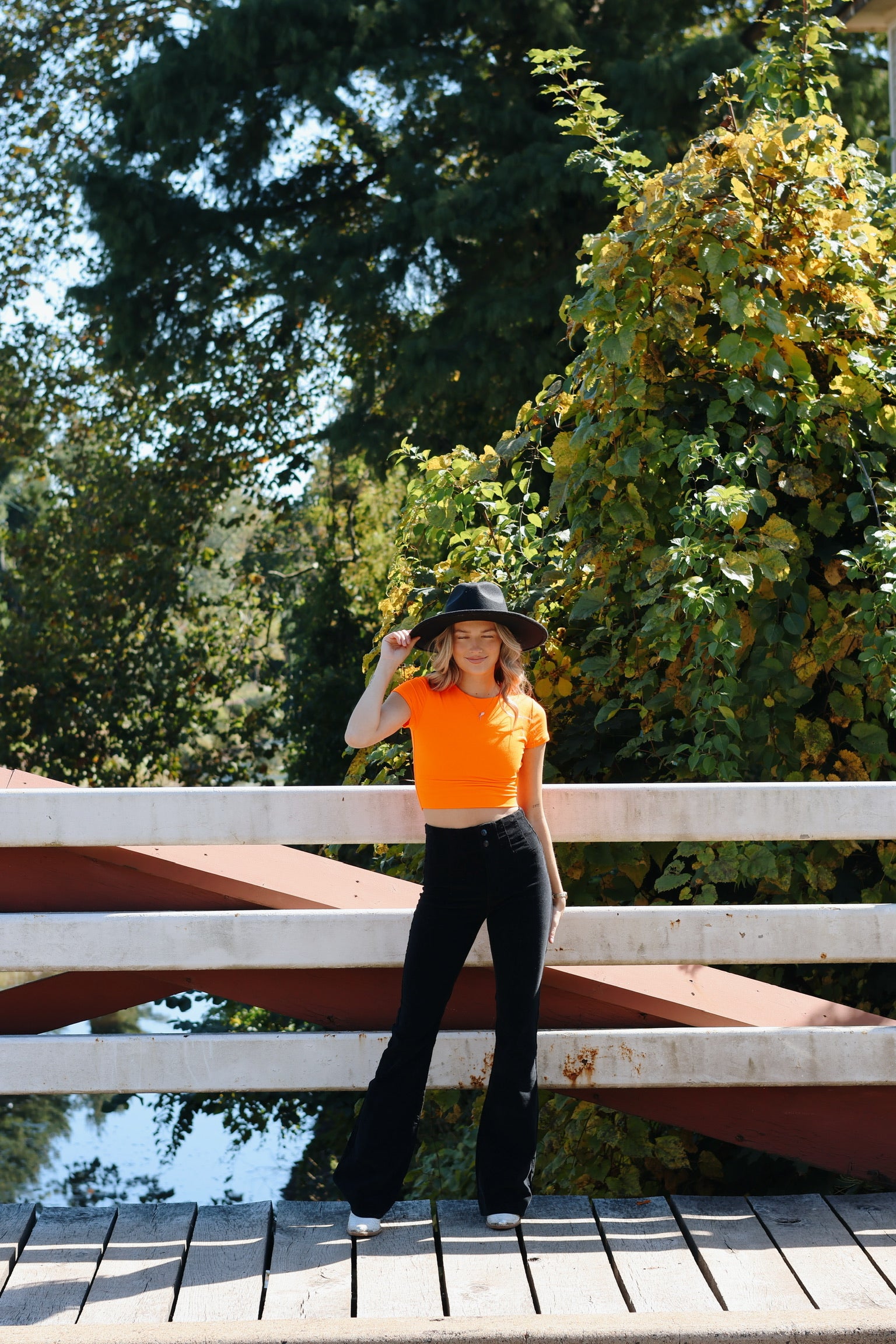 My Fave Crop Top Neon Orange