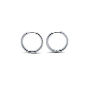 18mm Silver Diamond Hoops