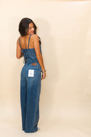 Rhinestone Denim Tank