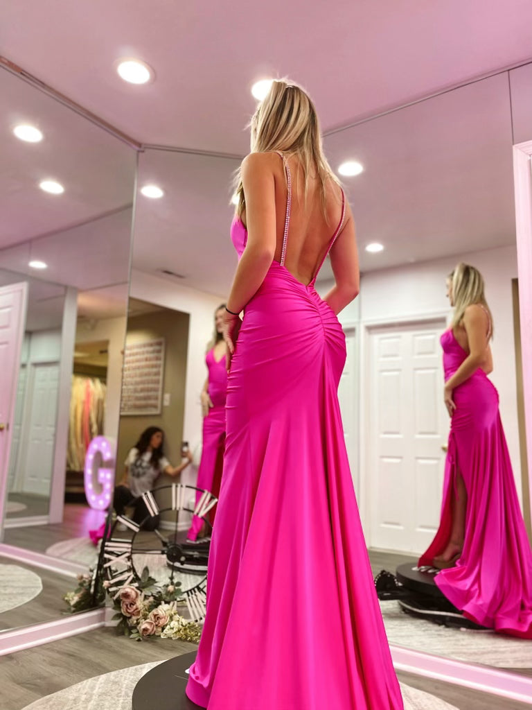 Perri Gown #918 Neon Pink Perri Gown #918 Neon Pink