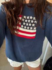 Home of the Free Sweater Navy
