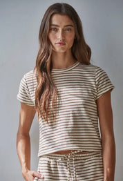 Grover Striped Set Mocha Cream