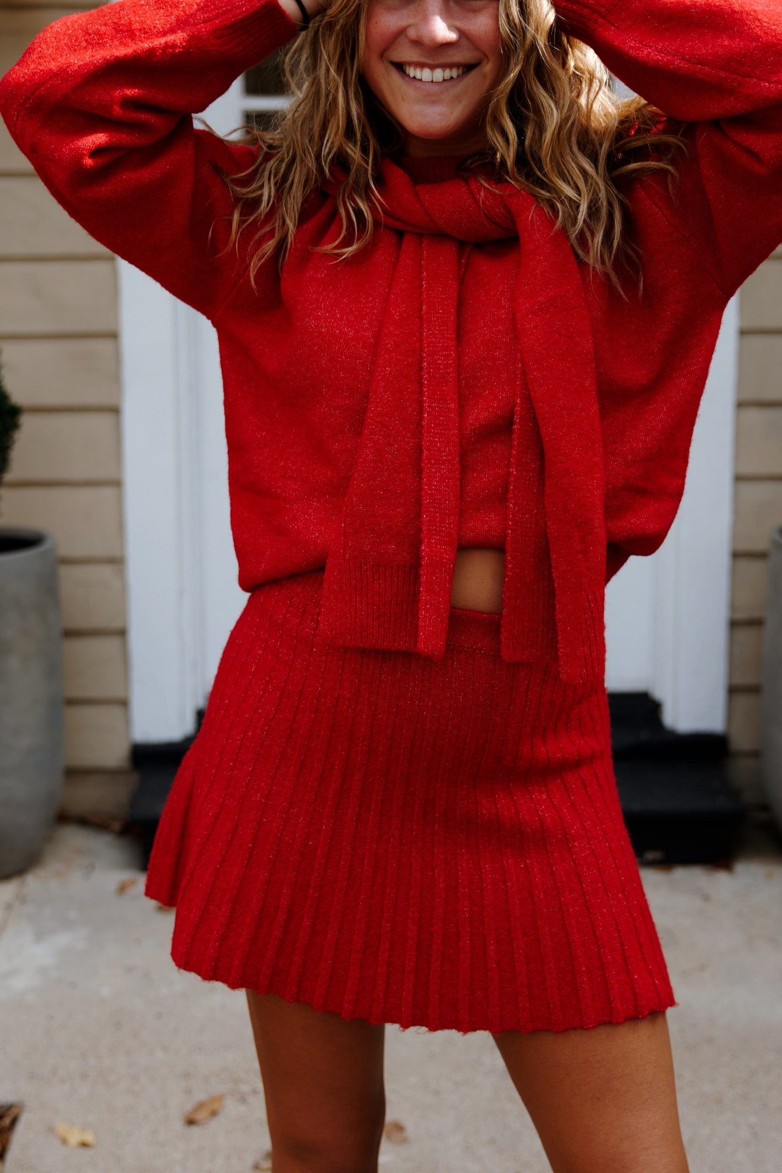 Holly Sweater Set Red