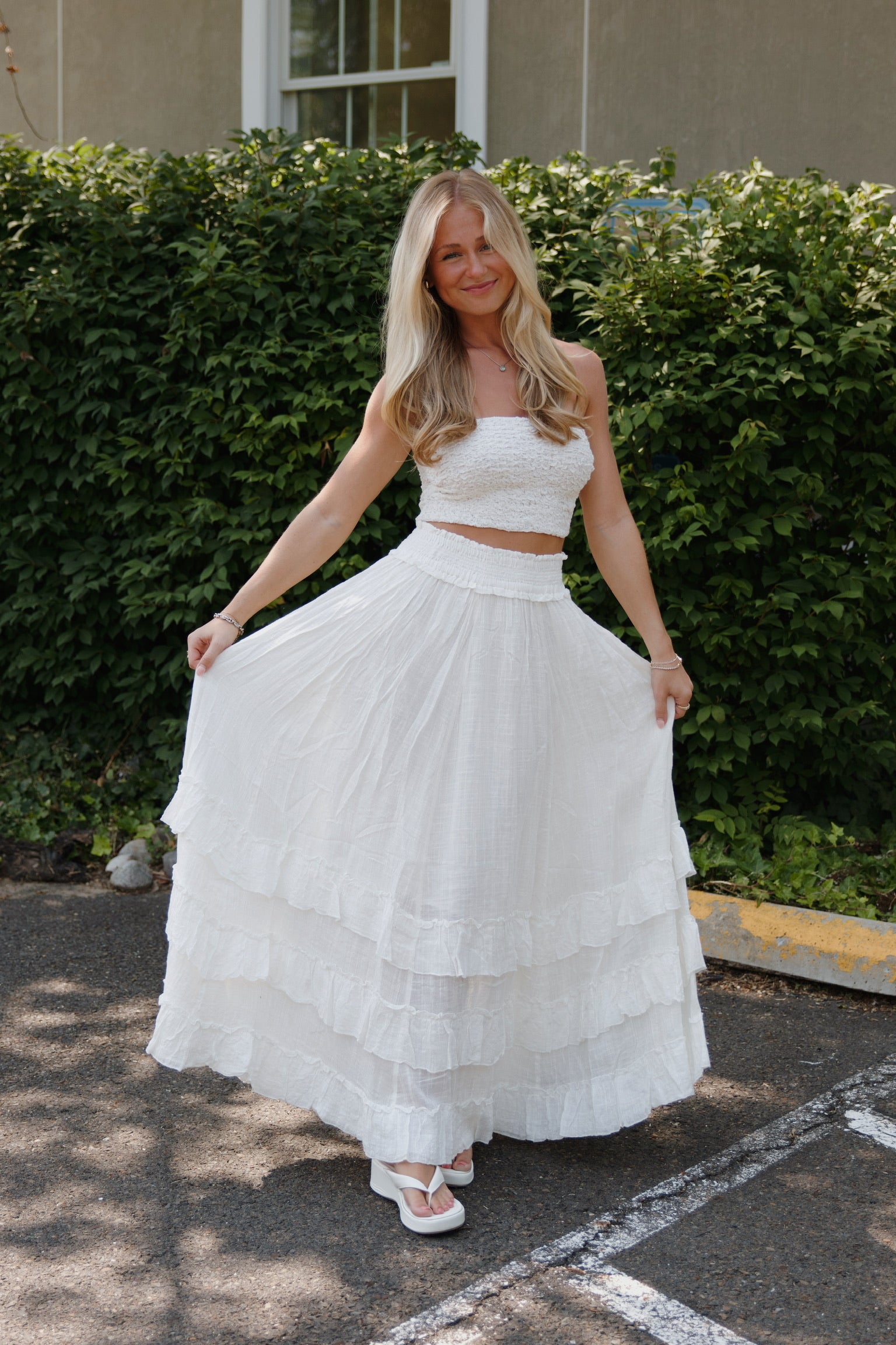 Brynn Maxi Skirt White FP
