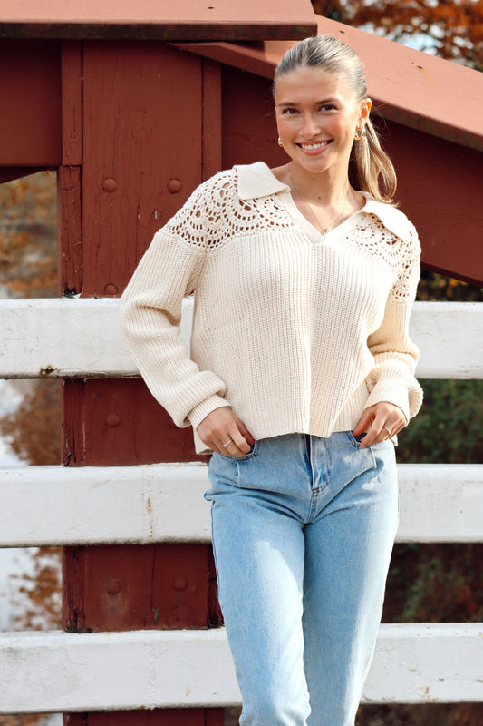 Crochet and Play Sweater Natural