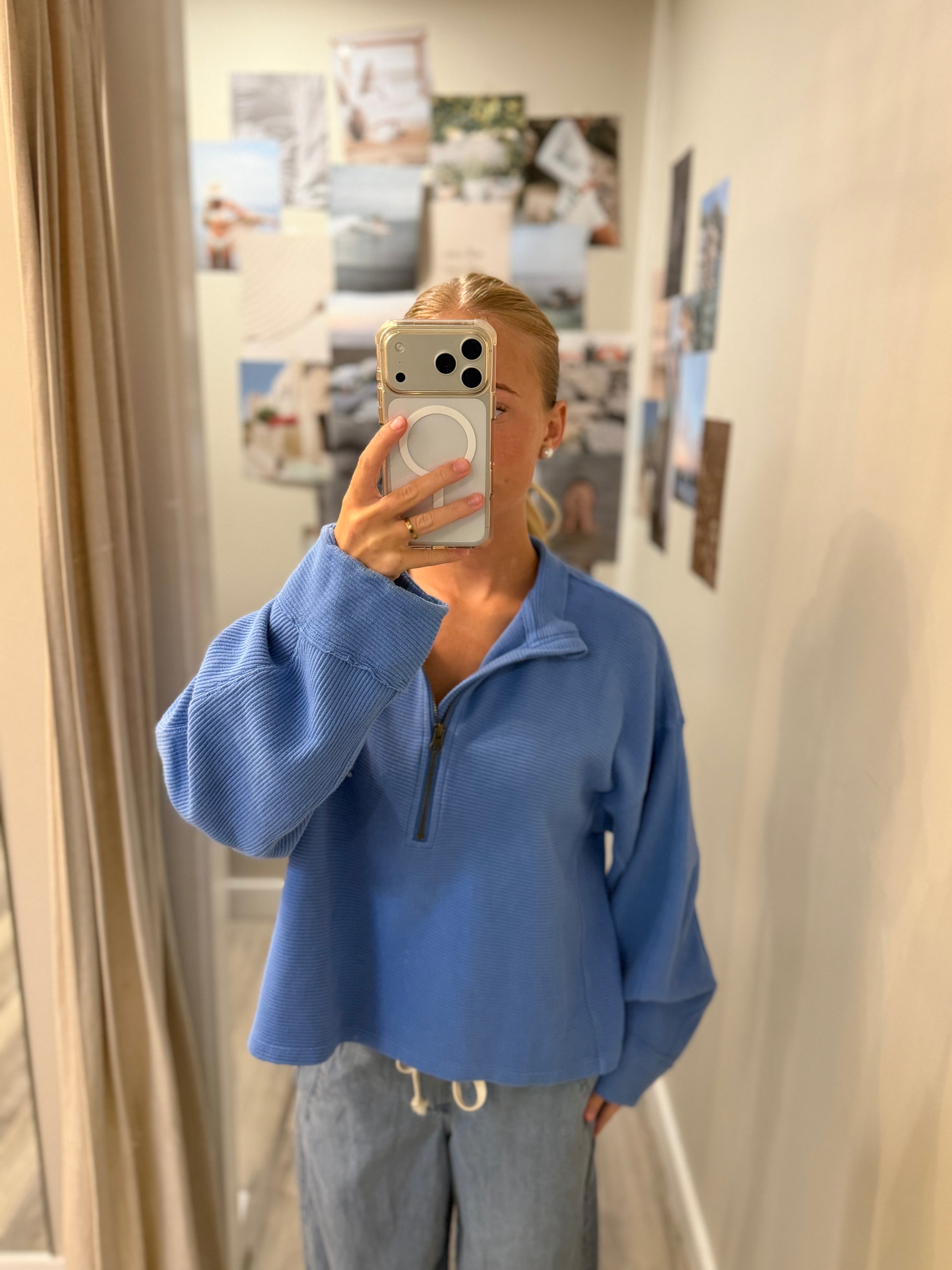 We The Free Celeste Quarter Zip | Bluebell
