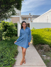 Aria Dress Chambray Blue