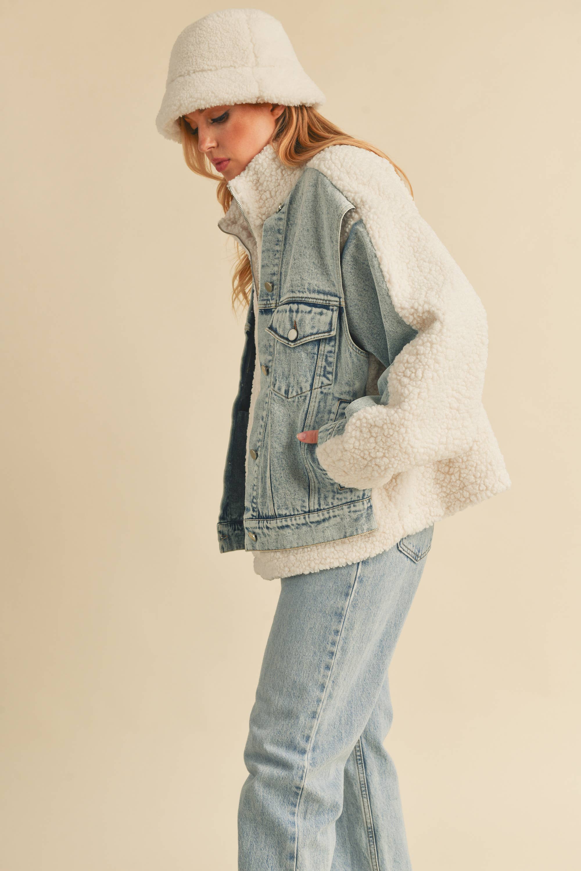 Aspen Denim Sherpa Jacket