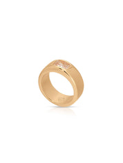 Emerald Cut Treasure Ring: Clear Crystal with 18k Gold Plating
