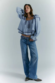 We The Free Tennessee Low-Rise Boyfriend Jeans in Cowboy Romance